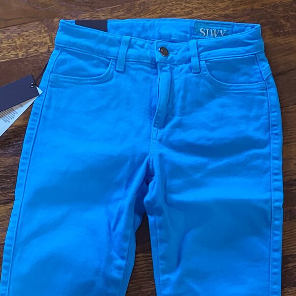 SIWY Lynette Skinny Mid Rise Jeans Blue Lagoon (azure) sz 24 XS NEW NWT - Picture 7 of 10